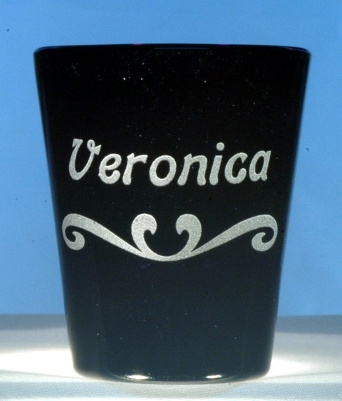 Shot Glass Personalized with One Name line design 2